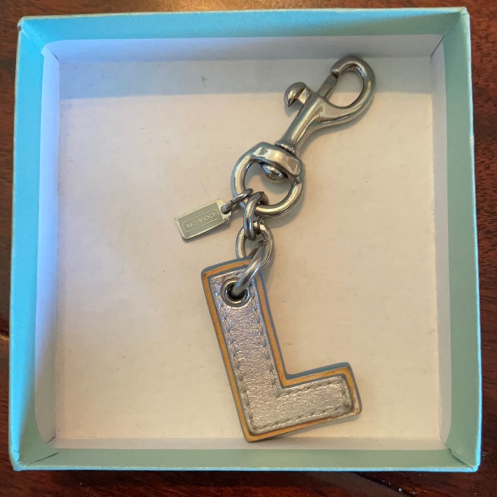 Coach Letter Initial “L” Keychain